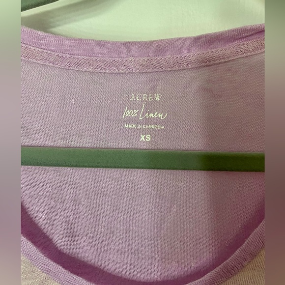 JCrew Linen Colorblock Tee - Picture 2 of 3